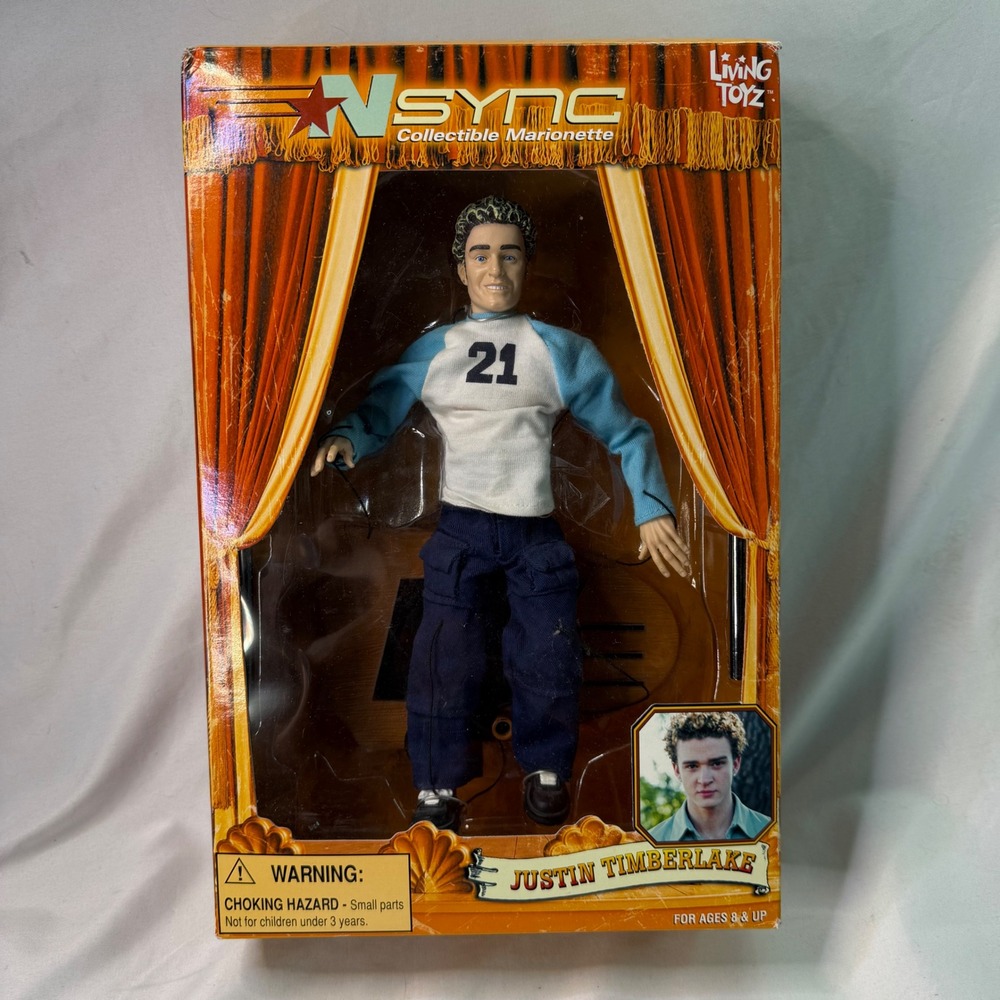 NSYNC Justin Timberlake Collectible Marionette Living Toyz 2000 Vintage Figure